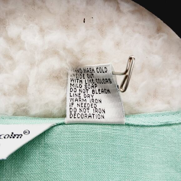 Tunic Size 1X Irish Linen Mint MOP Button Boho Minimalist Quiet Luxury Old Money - Picture 14 of 16